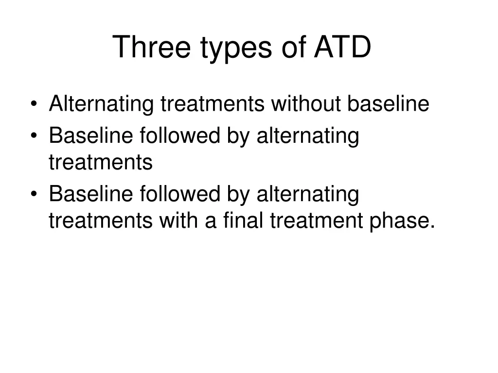 three types of atd
