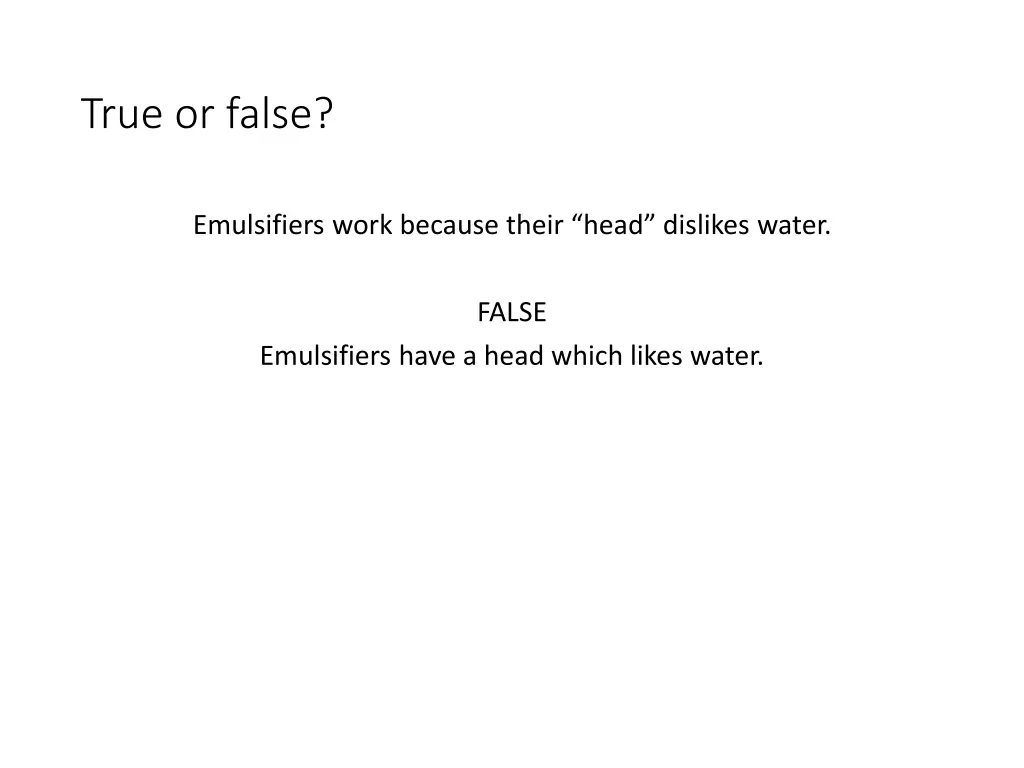 true or false 2