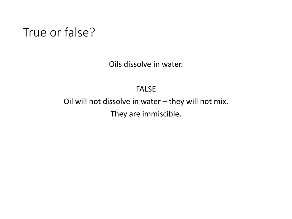 true or false