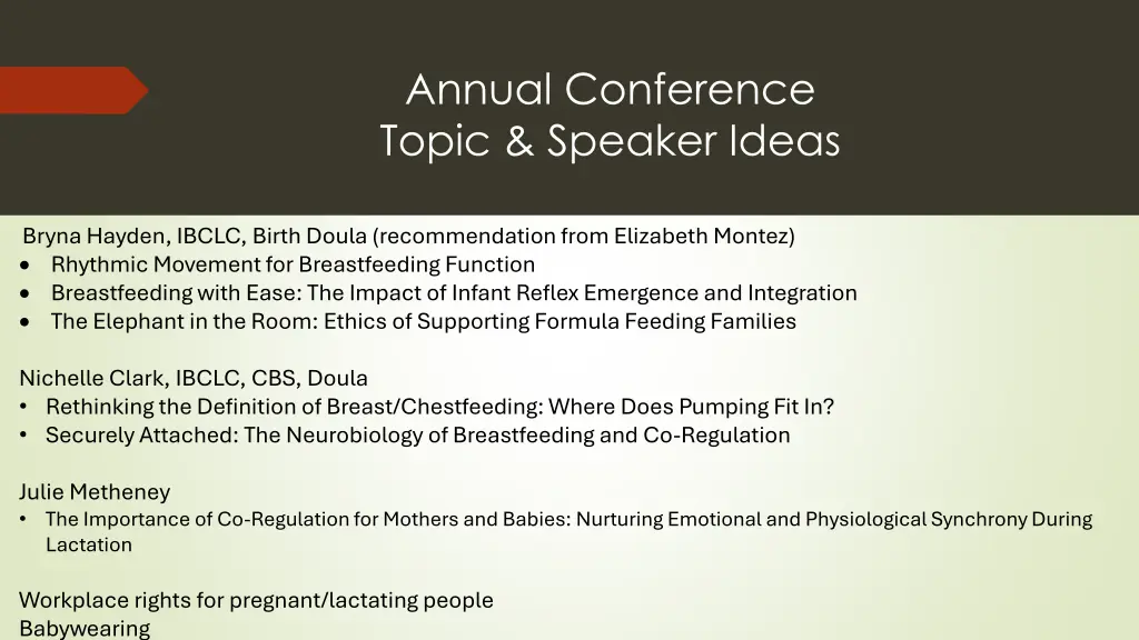 annual conference topic speaker ideas 1