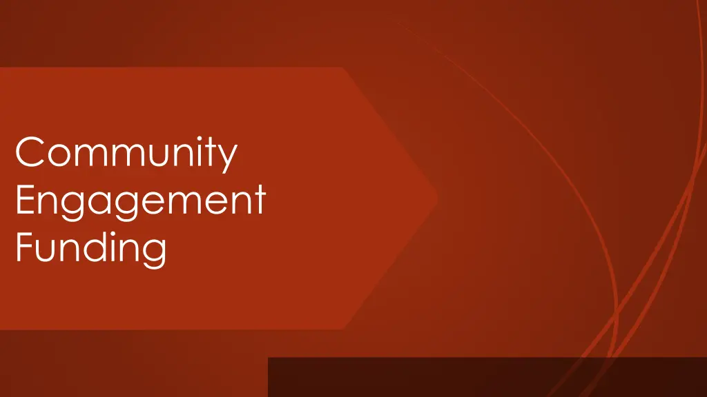 community engagement funding