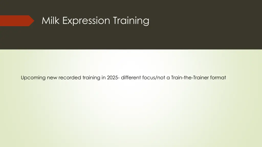 milk expression training