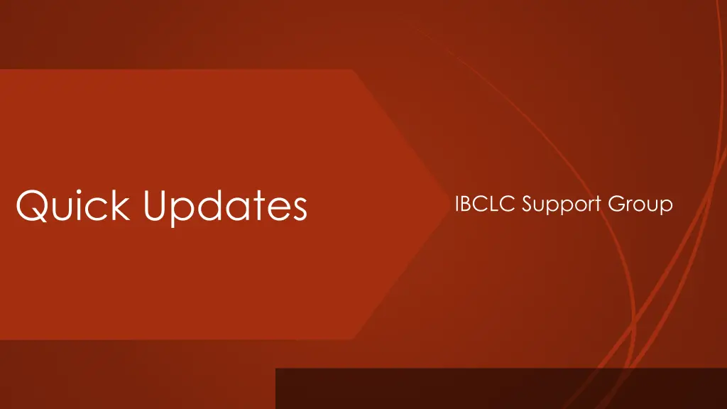 quick updates