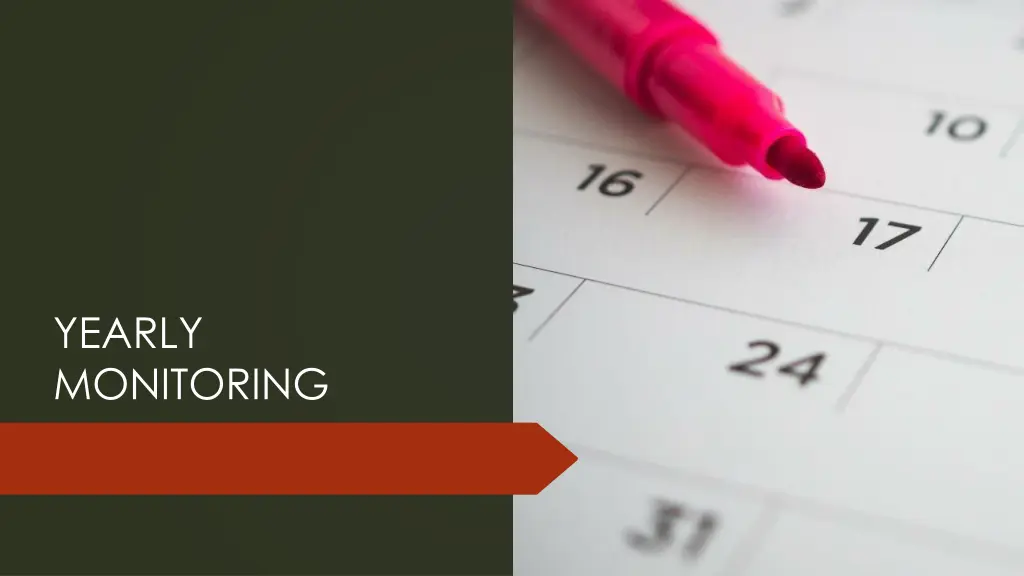 yearly monitoring