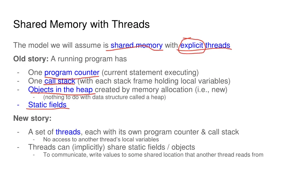shared memory with threads