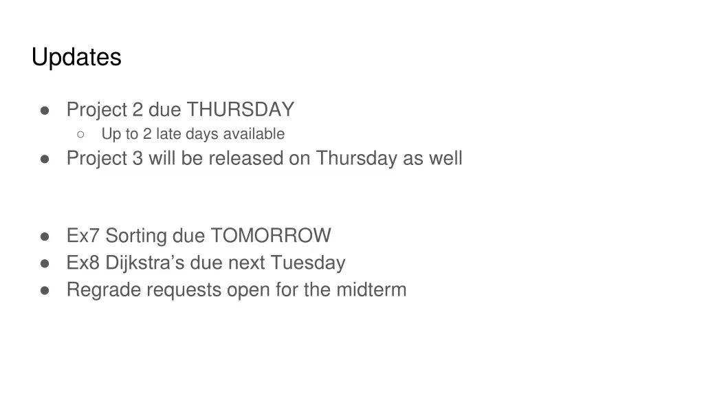 updates