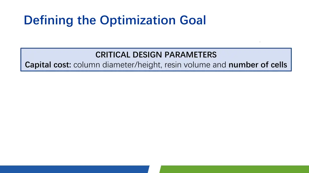 defining the optimization goal
