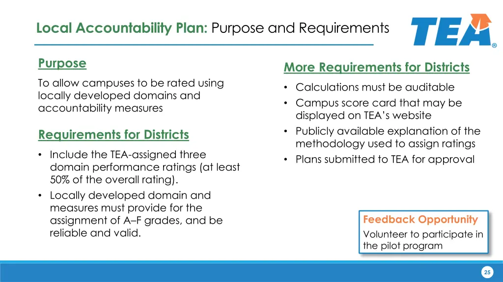 local accountability plan purpose and requirements