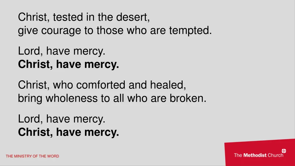 christ tested in the desert give courage to those