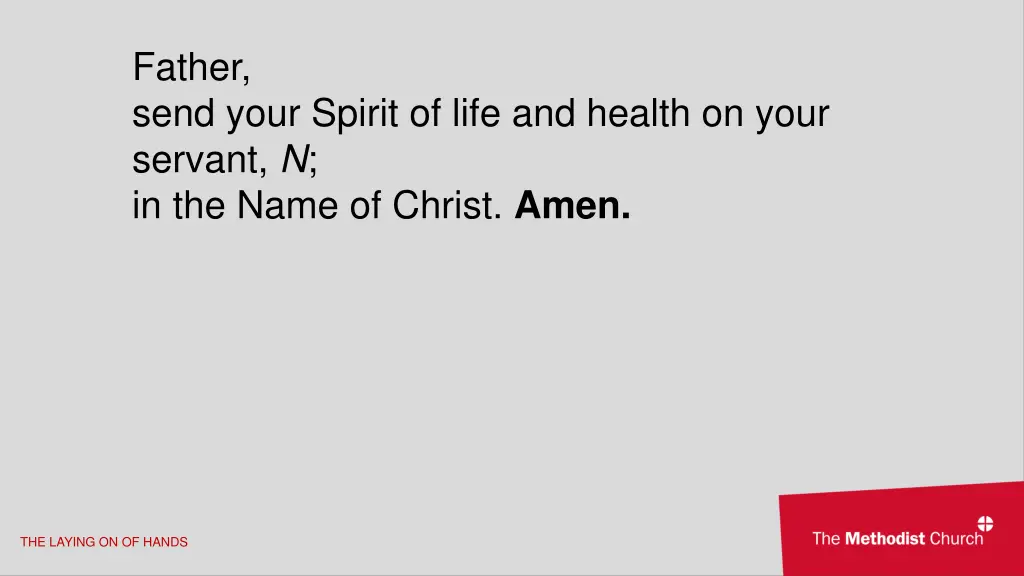 father send your spirit of life and health