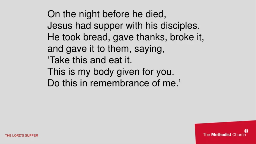 on the night before he died jesus had supper with