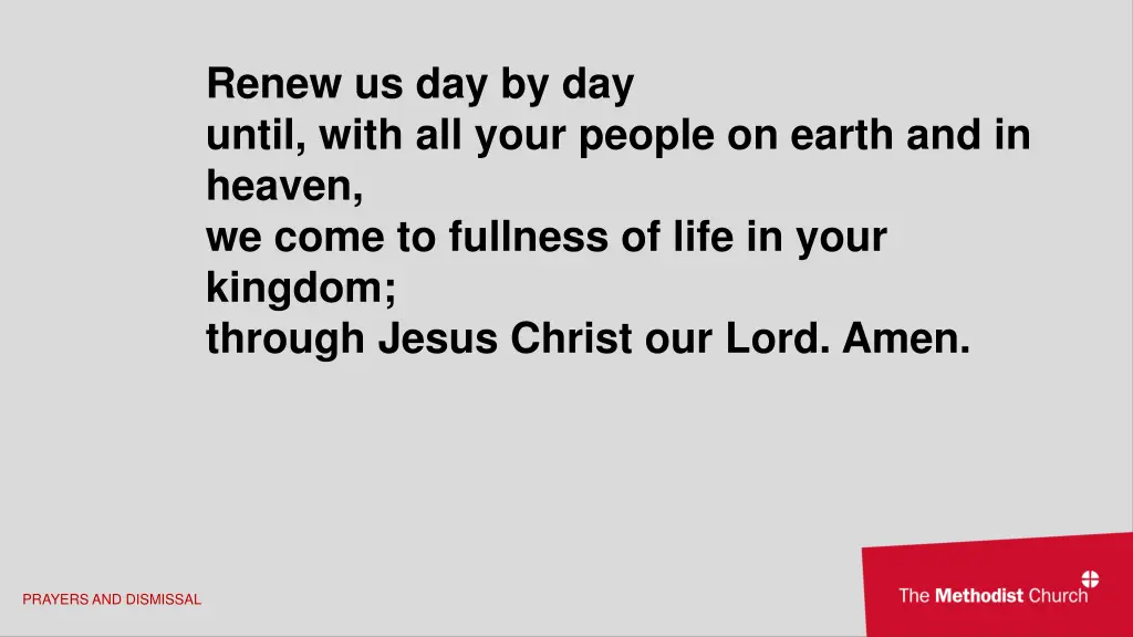 renew us day by day until with all your people
