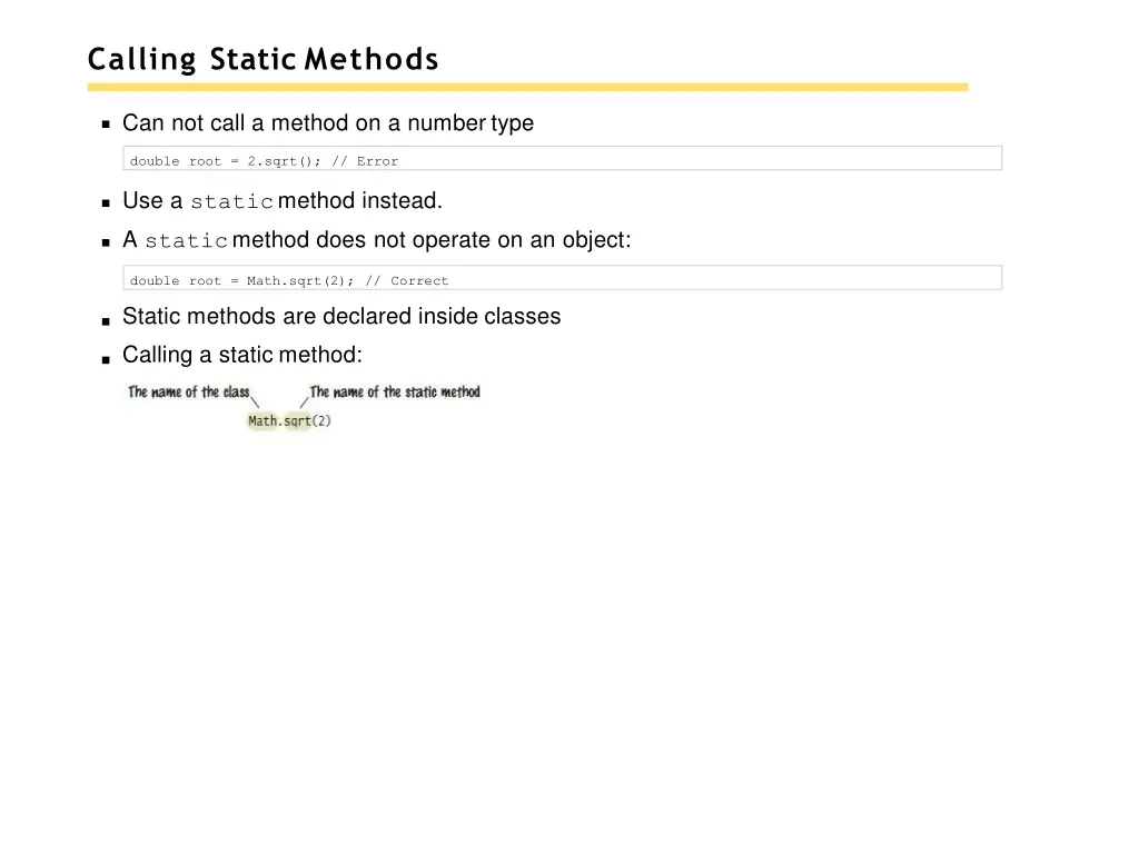 calling static methods