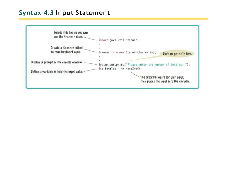 syntax 4 3 input statement