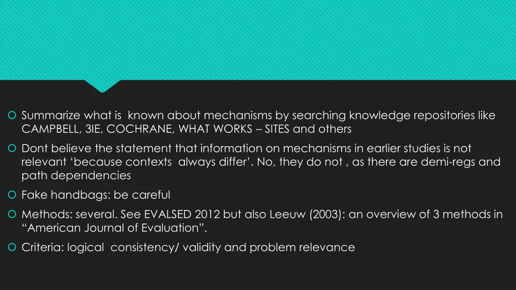 summarize what is known about mechanisms