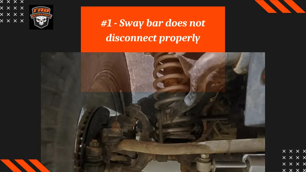 1 sway bar does not disconnect properly