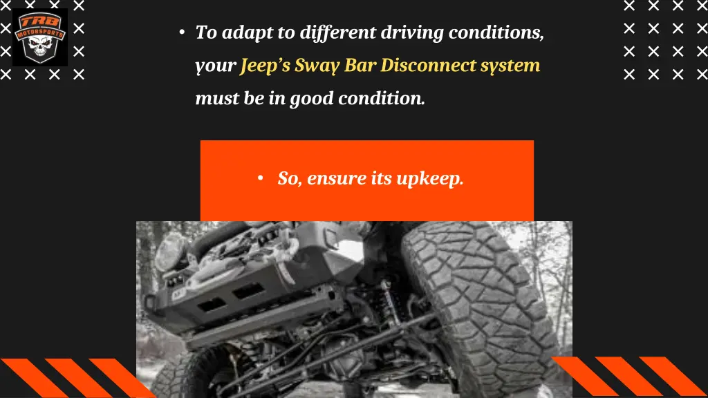 to adapt to different driving conditions