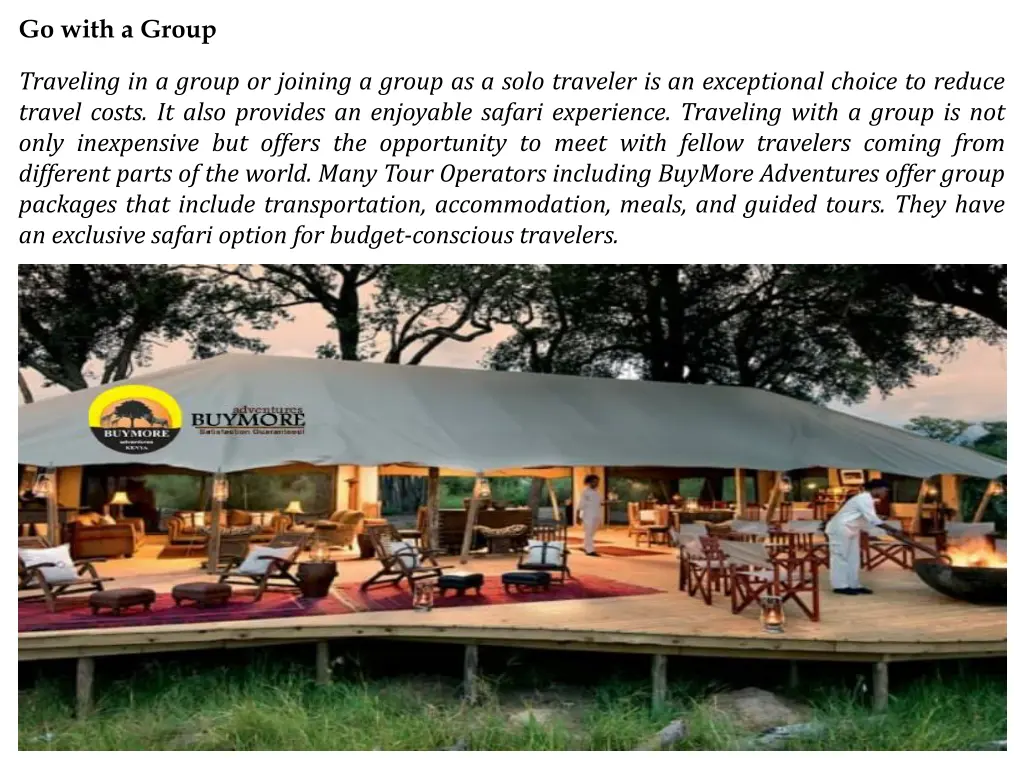 go with a group