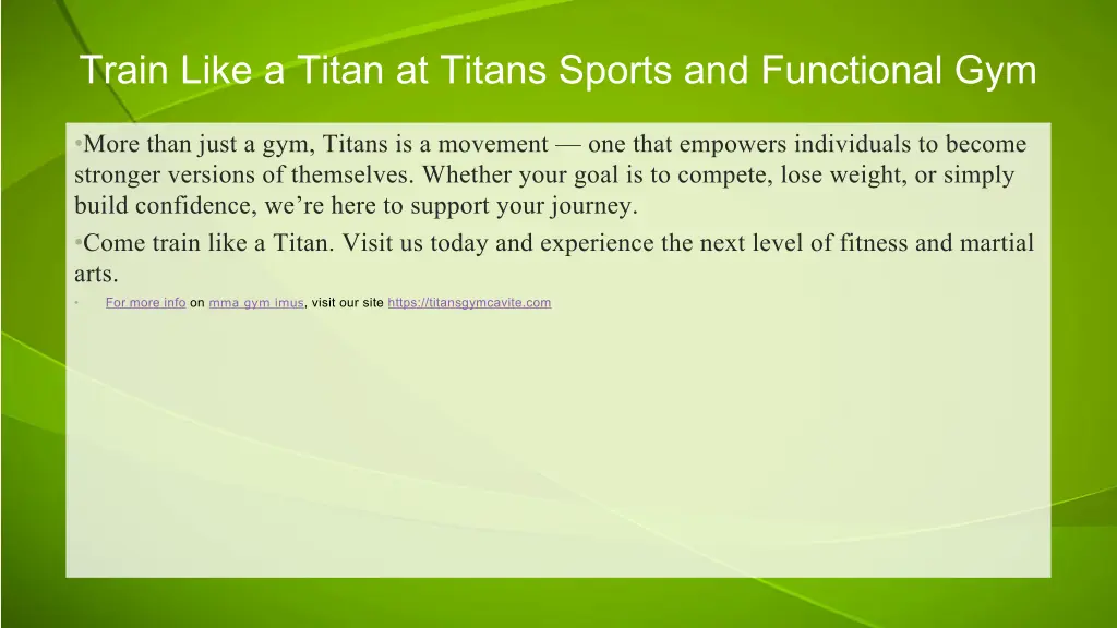 train like a titan at titans sports 1