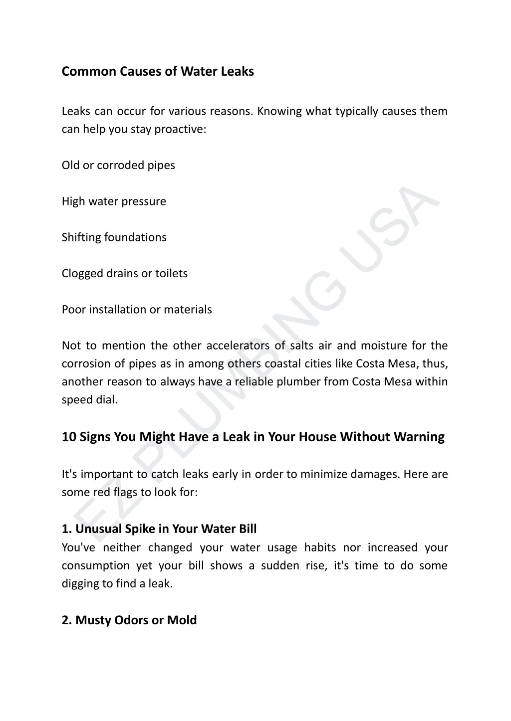 common causes of water leaks leaks can occur