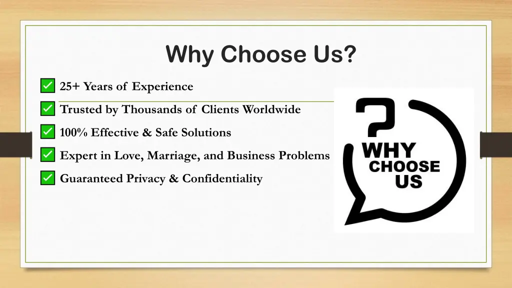 why choose us