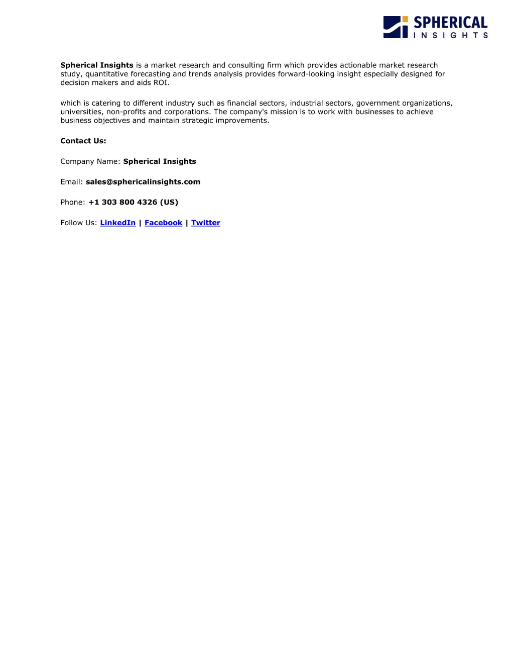 spherical insights is a market research