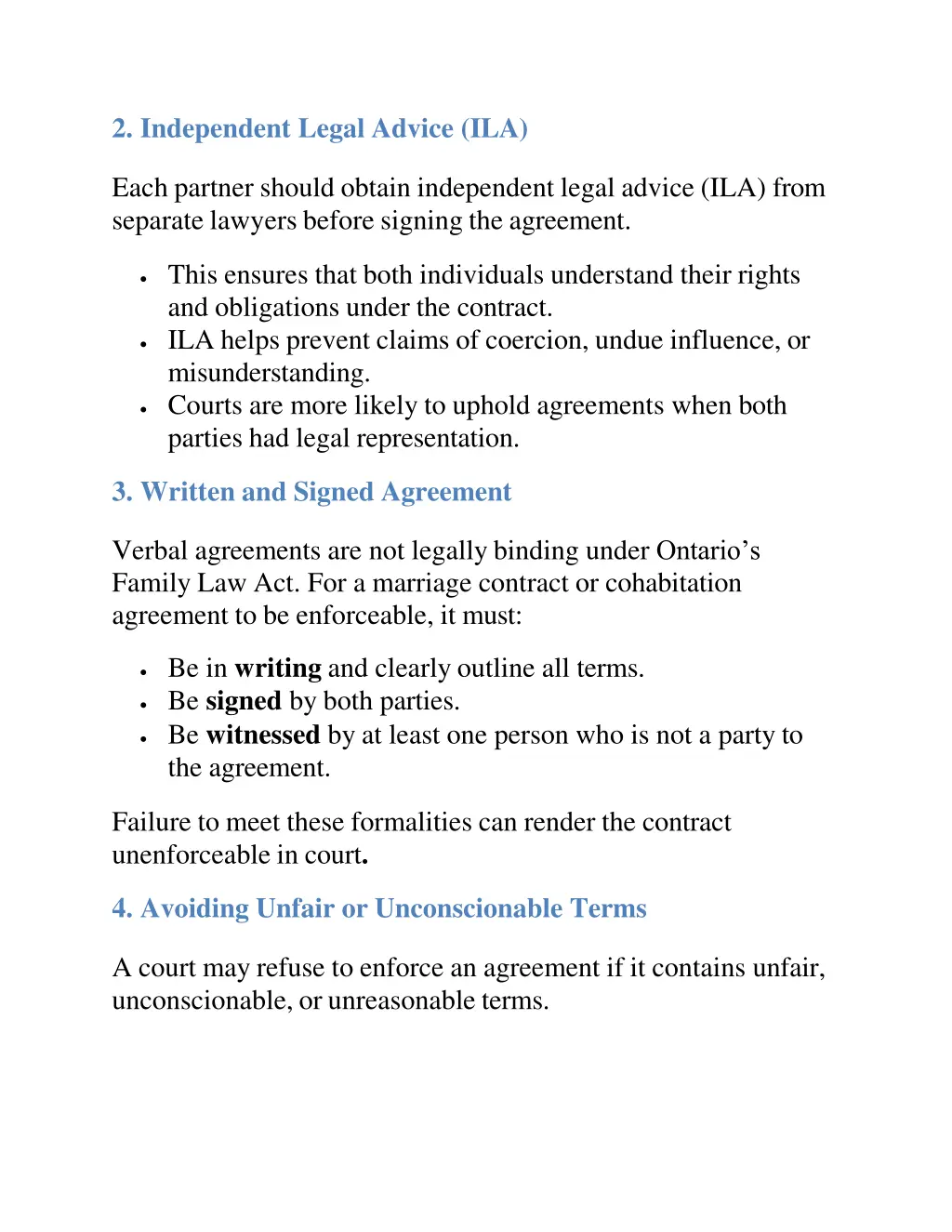 2 independent legal advice ila