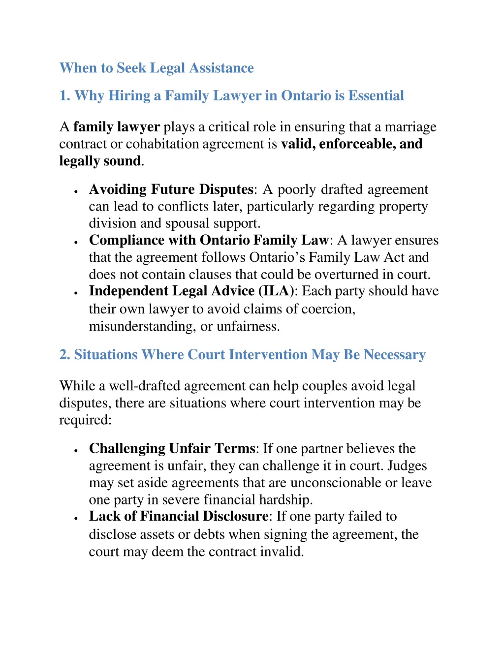when to seek legal assistance