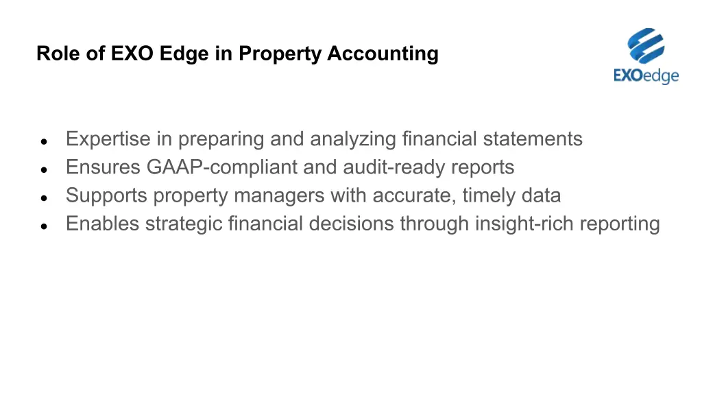 role of exo edge in property accounting