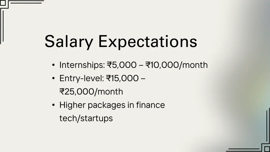 salary expectations