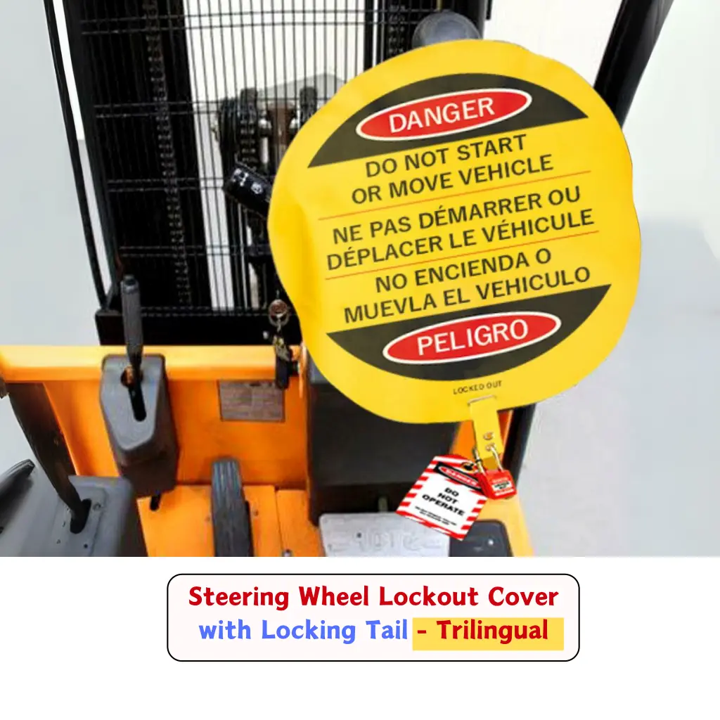 steering wheel lockout cover with locking tail 1
