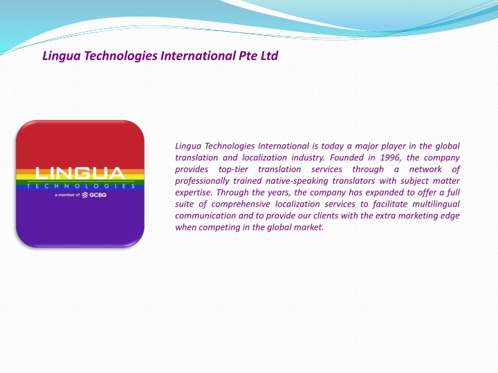 lingua technologies international pte ltd