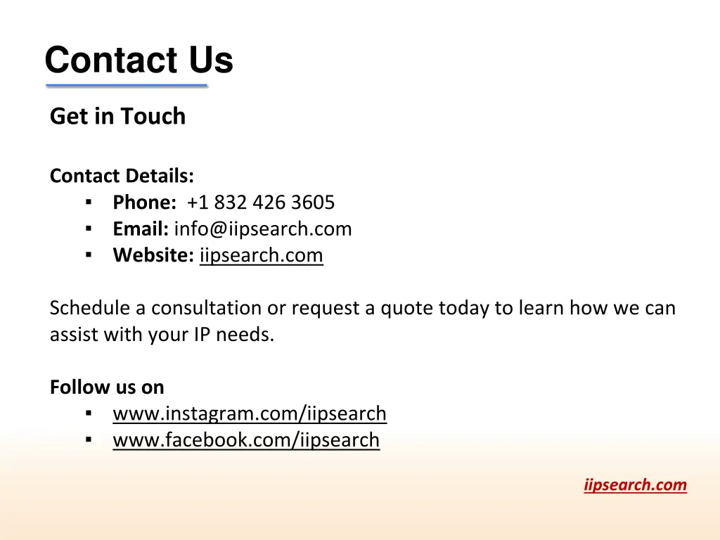 contact us