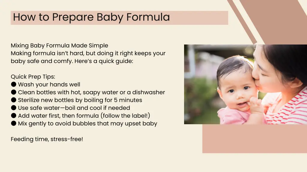 how to prepare baby formula