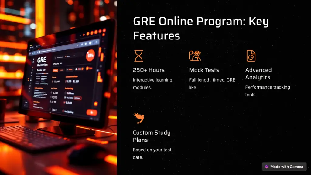 gre online program key features