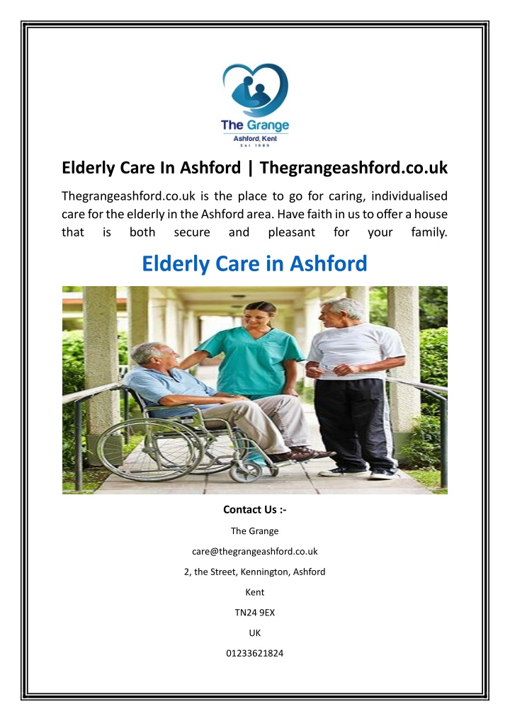 elderly care in ashford thegrangeashford co uk