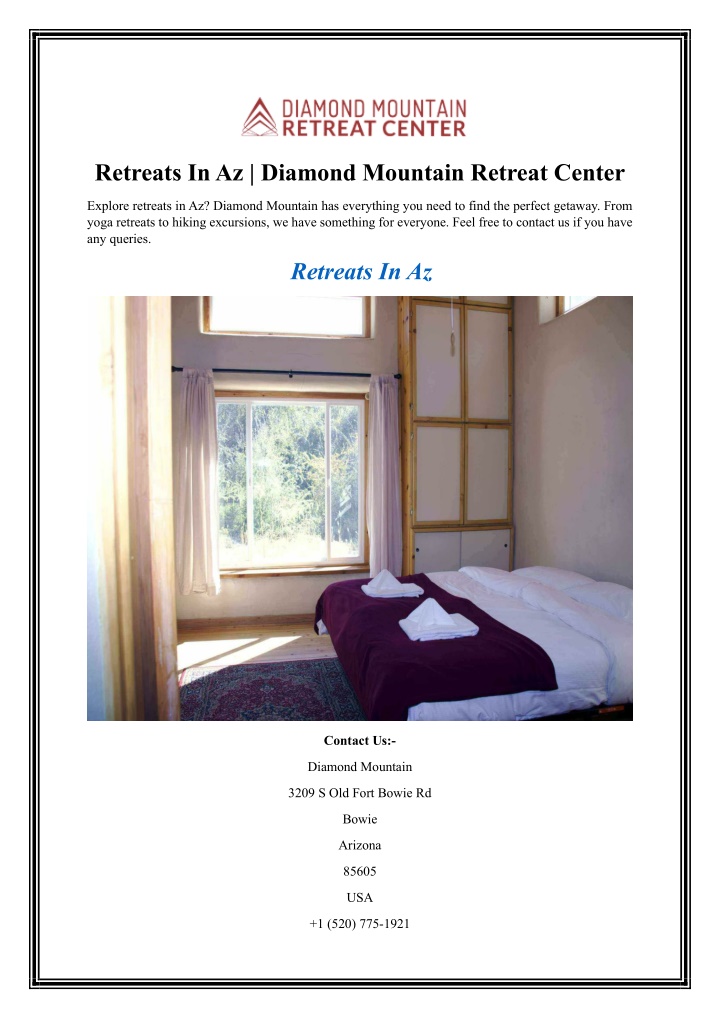 retreats in az diamond mountain retreat center