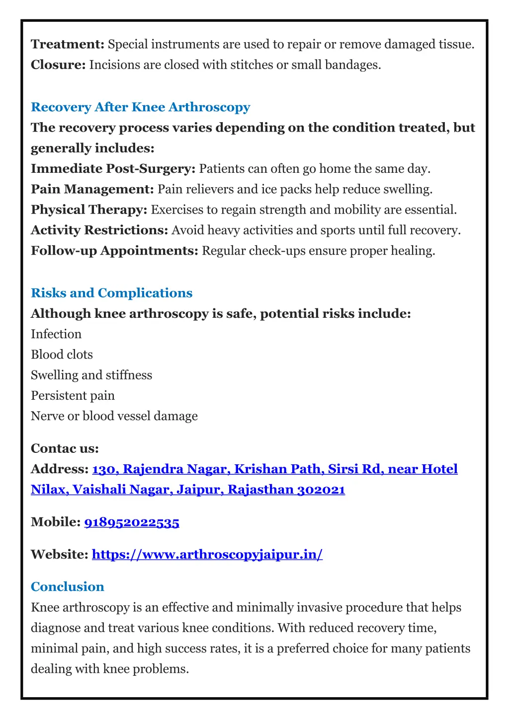 treatment special instruments are used to repair