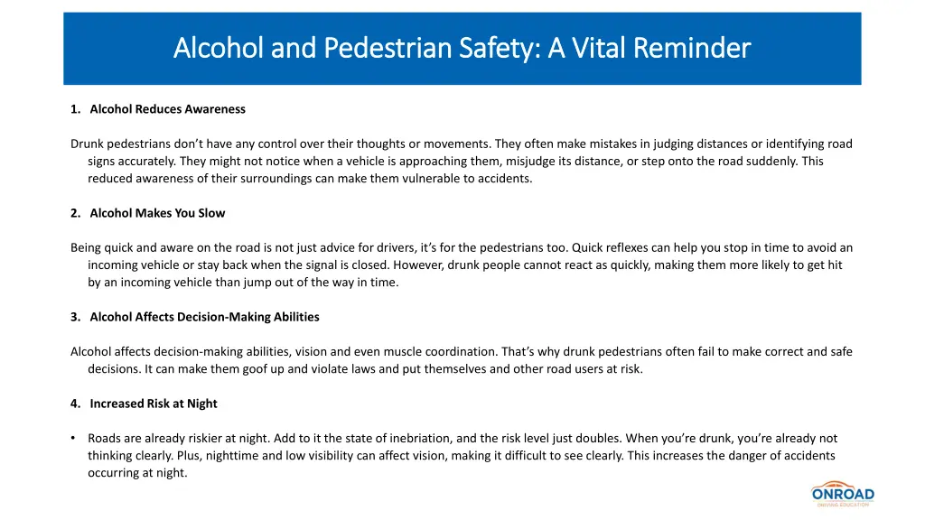 alcohol and pedestrian safety a vital reminder 2