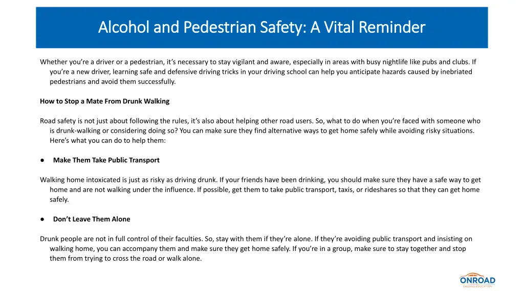 alcohol and pedestrian safety a vital reminder 3