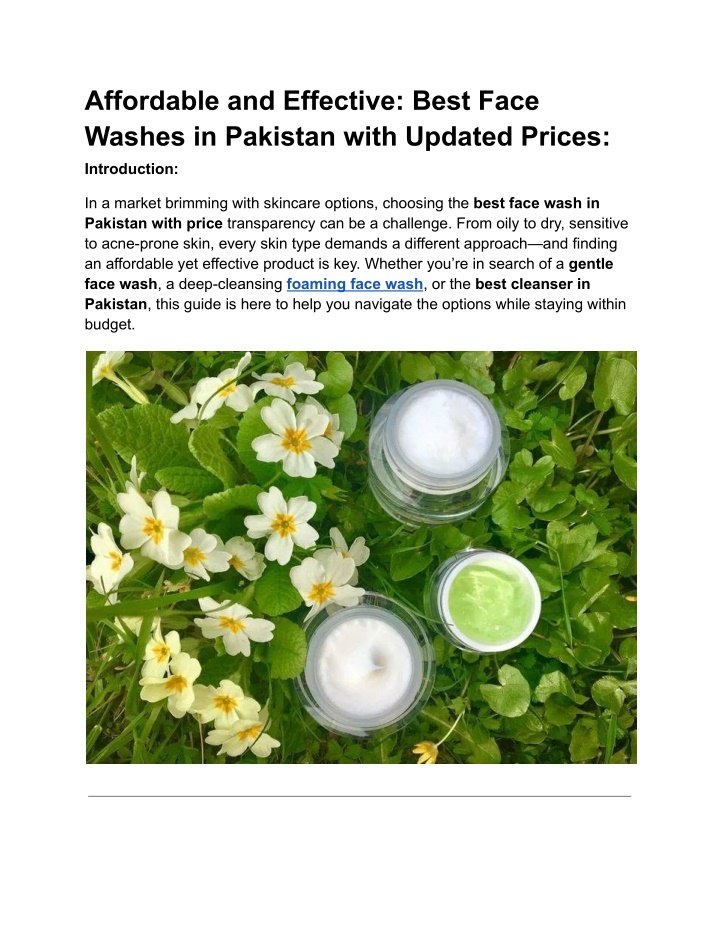affordable and effective best face washes