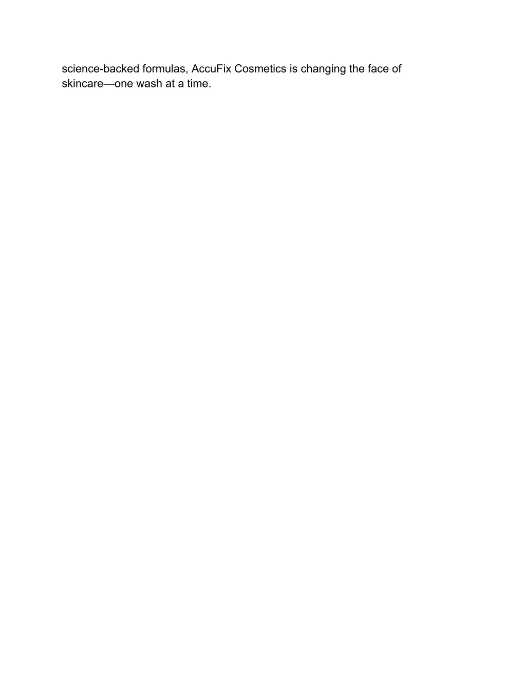 science backed formulas accufix cosmetics