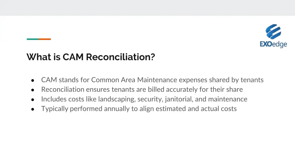 what is cam reconciliation