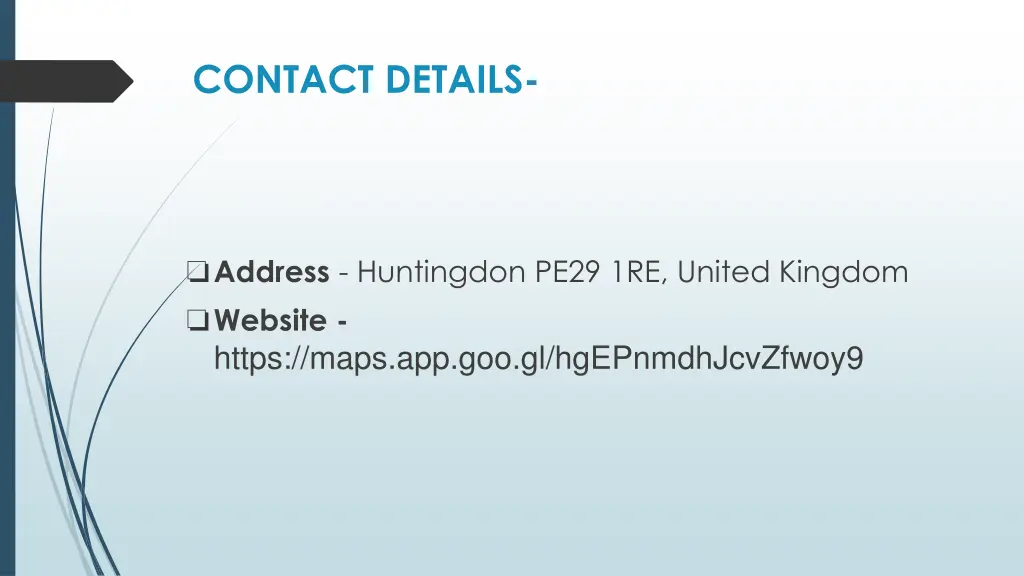 contact details