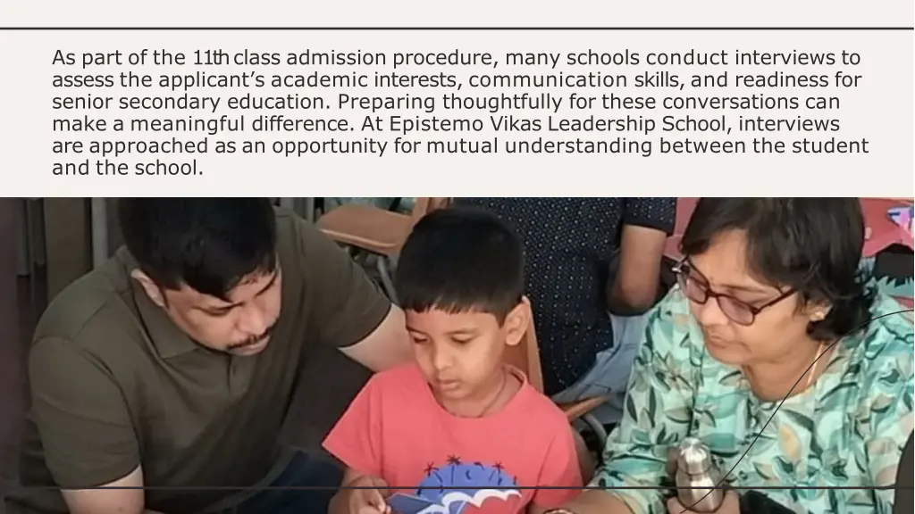 as part of the 11th class admission procedure