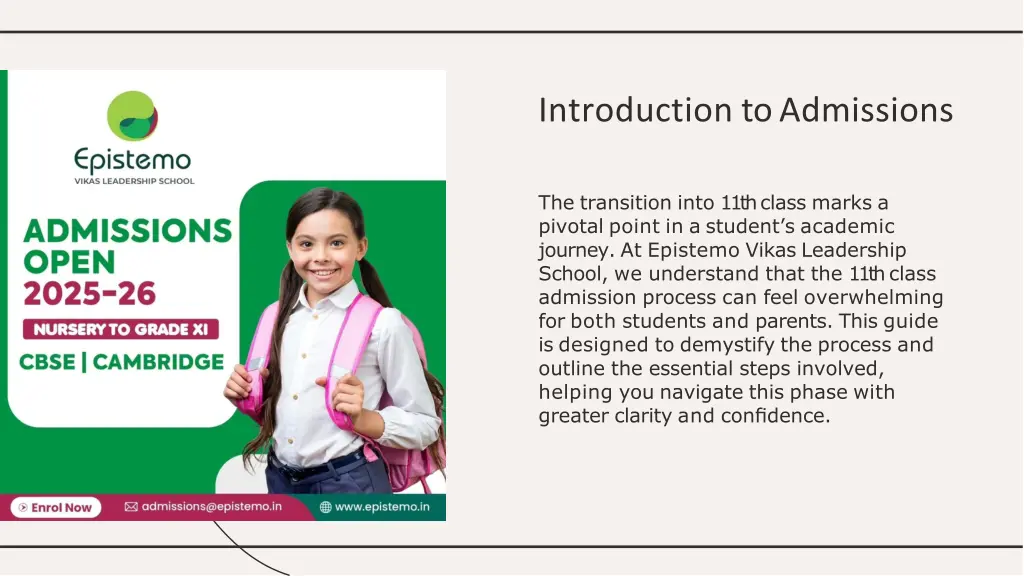introduction to admissions