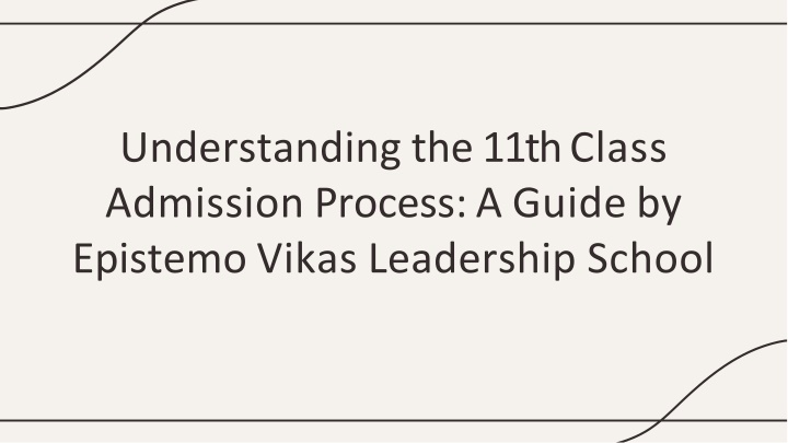understanding the 11th class admission process