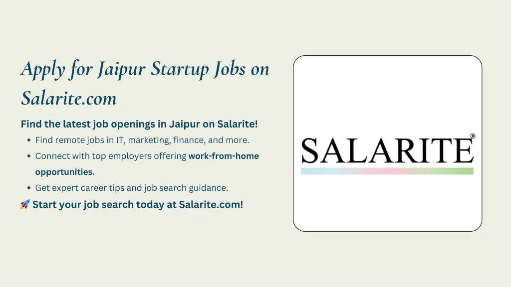 apply for jaipur startup jobs on salarite com
