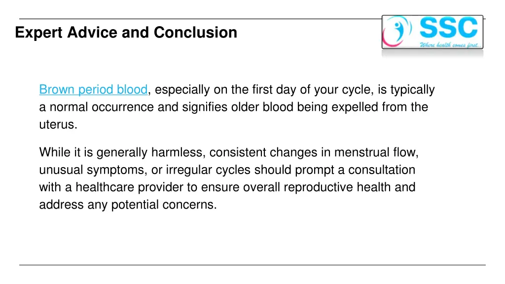 expert advice and conclusion