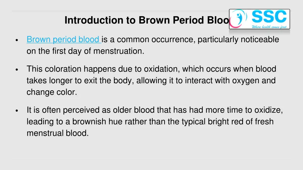 introduction to brown period blood